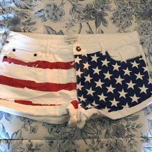 Red White & Blue American Flag Shorts